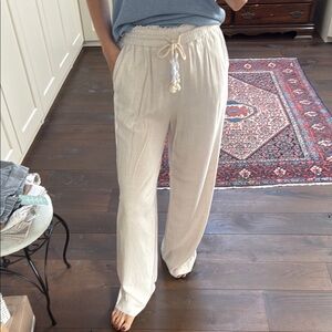 Zara Beige Wide Leg Pants